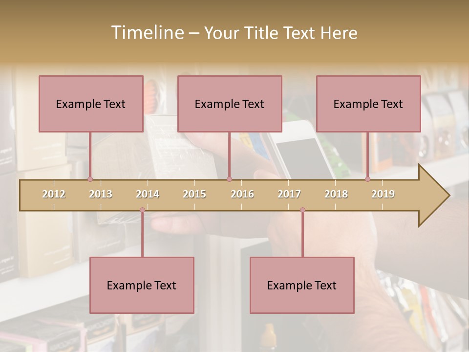 Mobilephone Box Grocery PowerPoint Template