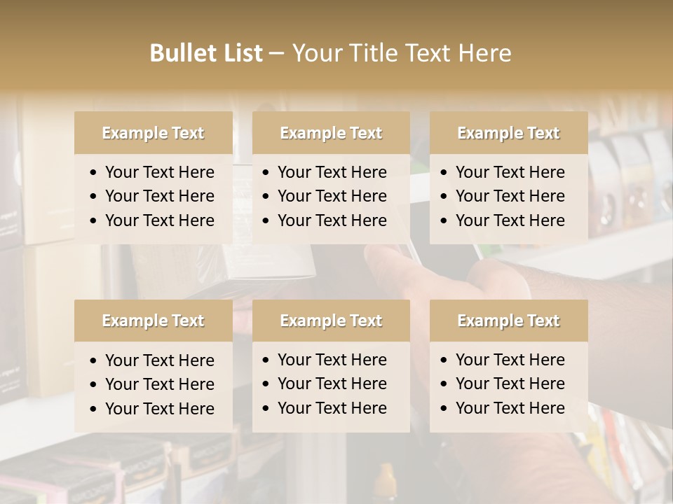 Mobilephone Box Grocery PowerPoint Template