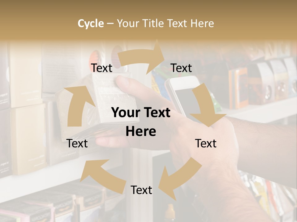 Mobilephone Box Grocery PowerPoint Template