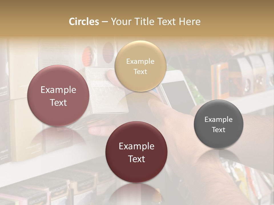 Mobilephone Box Grocery PowerPoint Template