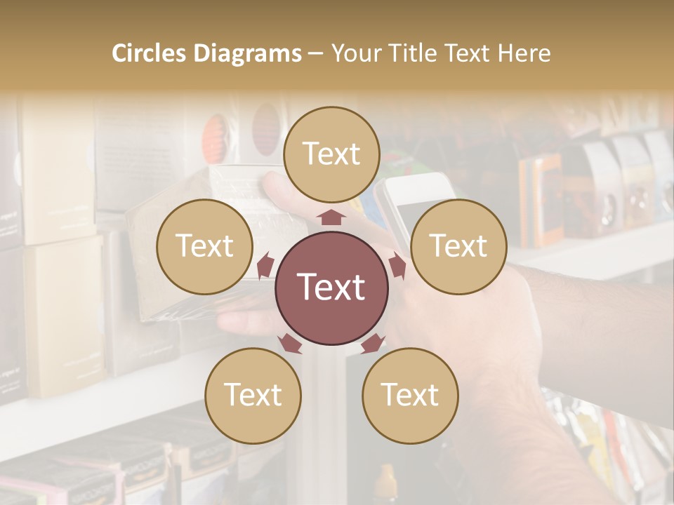 Mobilephone Box Grocery PowerPoint Template
