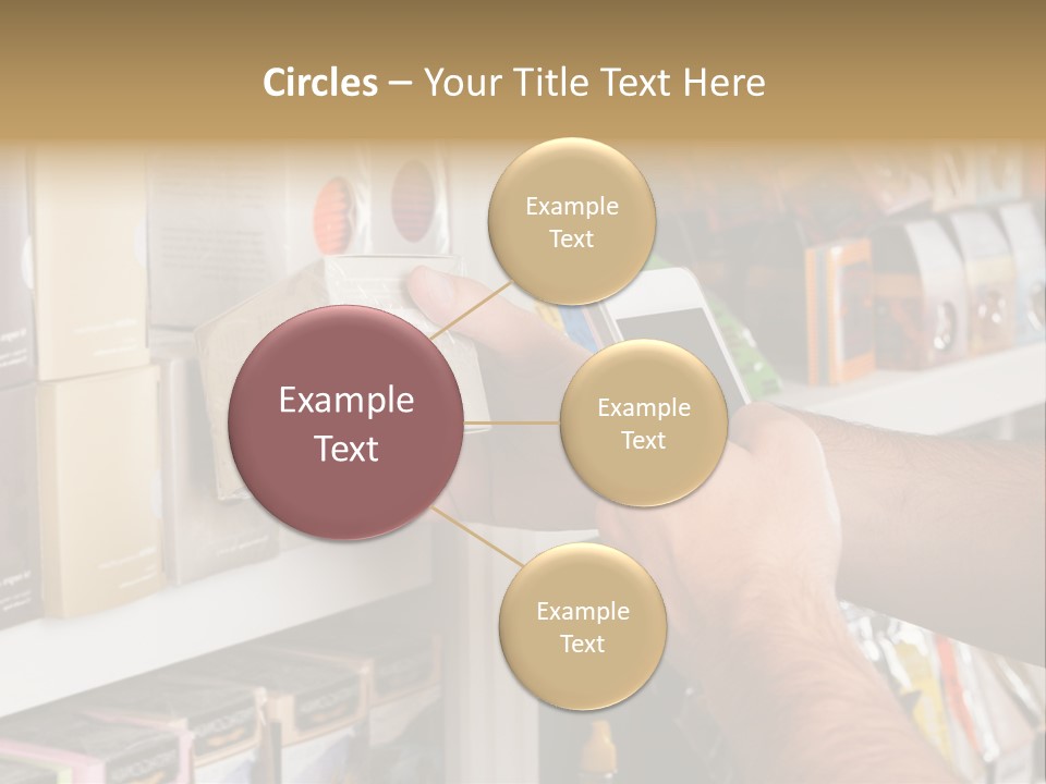Mobilephone Box Grocery PowerPoint Template