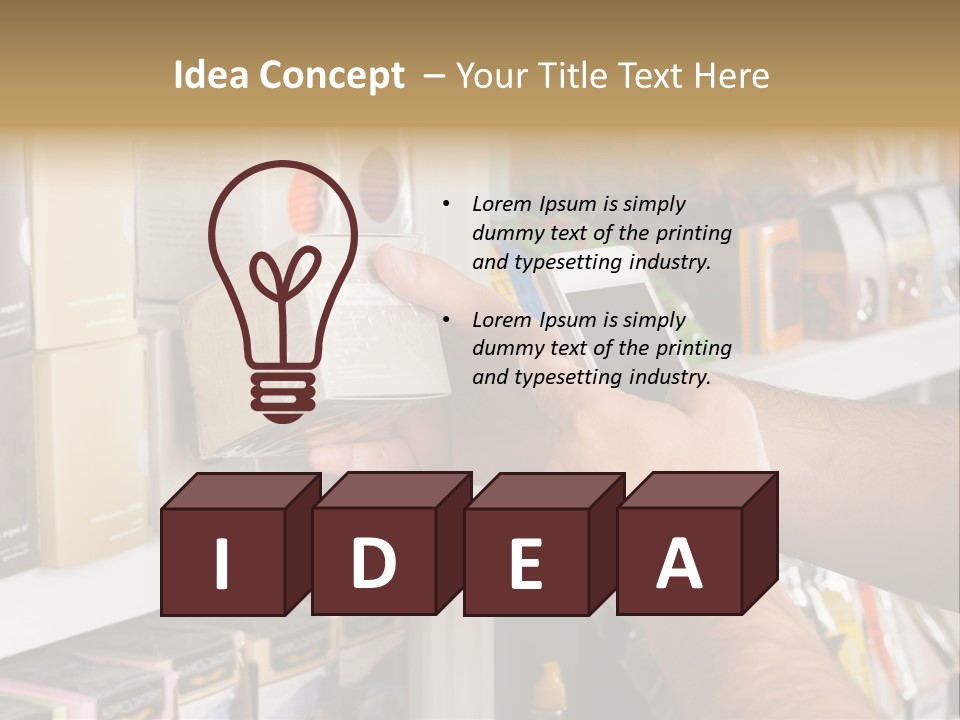 Mobilephone Box Grocery PowerPoint Template