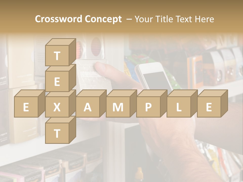 Mobilephone Box Grocery PowerPoint Template