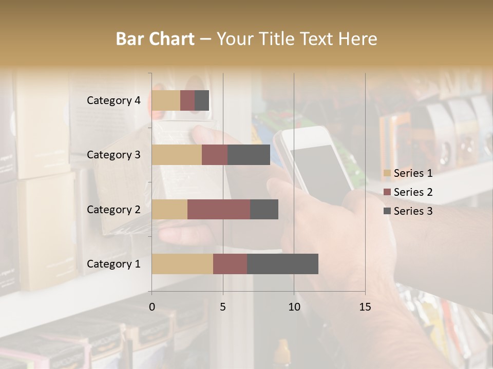 Mobilephone Box Grocery PowerPoint Template