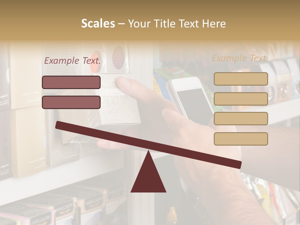 Mobilephone Box Grocery PowerPoint Template