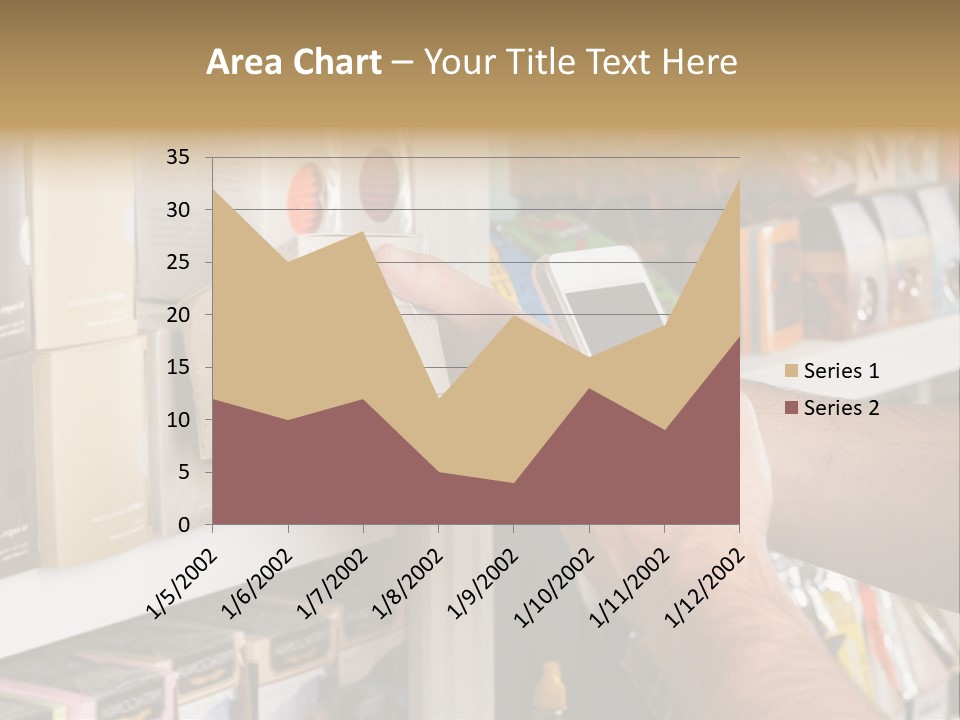 Mobilephone Box Grocery PowerPoint Template