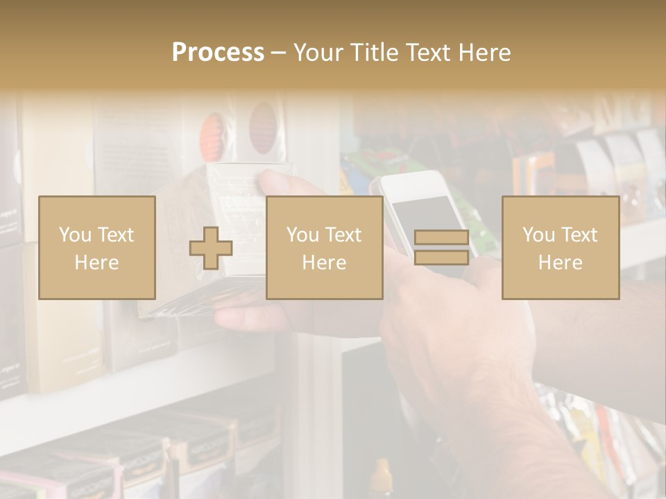 Mobilephone Box Grocery PowerPoint Template
