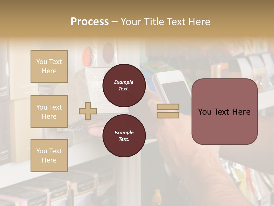 Mobilephone Box Grocery PowerPoint Template