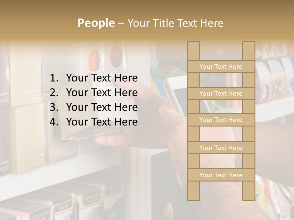 Mobilephone Box Grocery PowerPoint Template