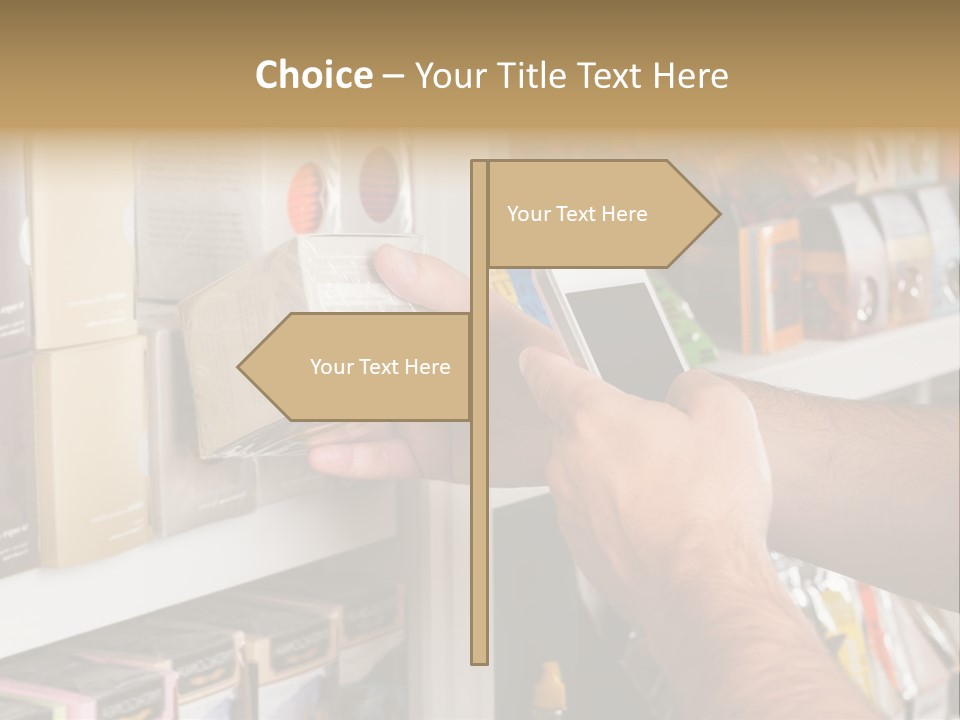 Mobilephone Box Grocery PowerPoint Template