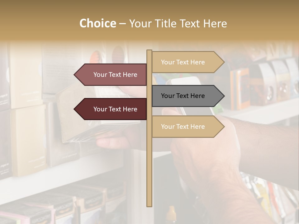 Mobilephone Box Grocery PowerPoint Template
