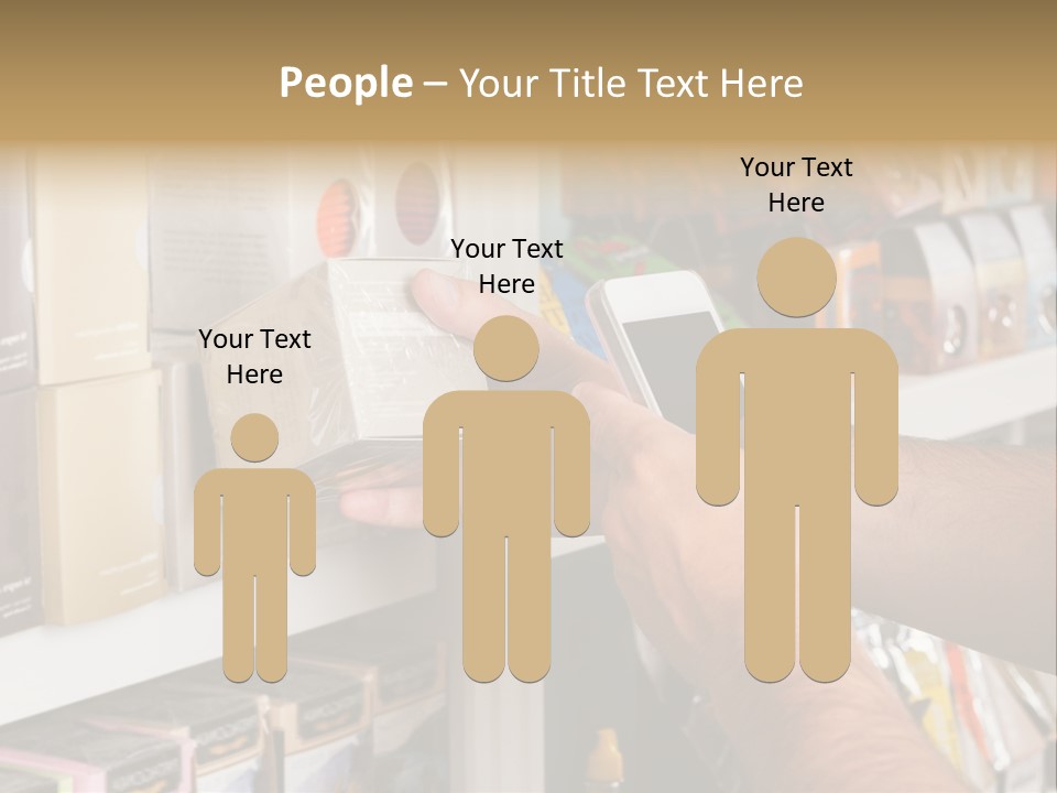 Mobilephone Box Grocery PowerPoint Template