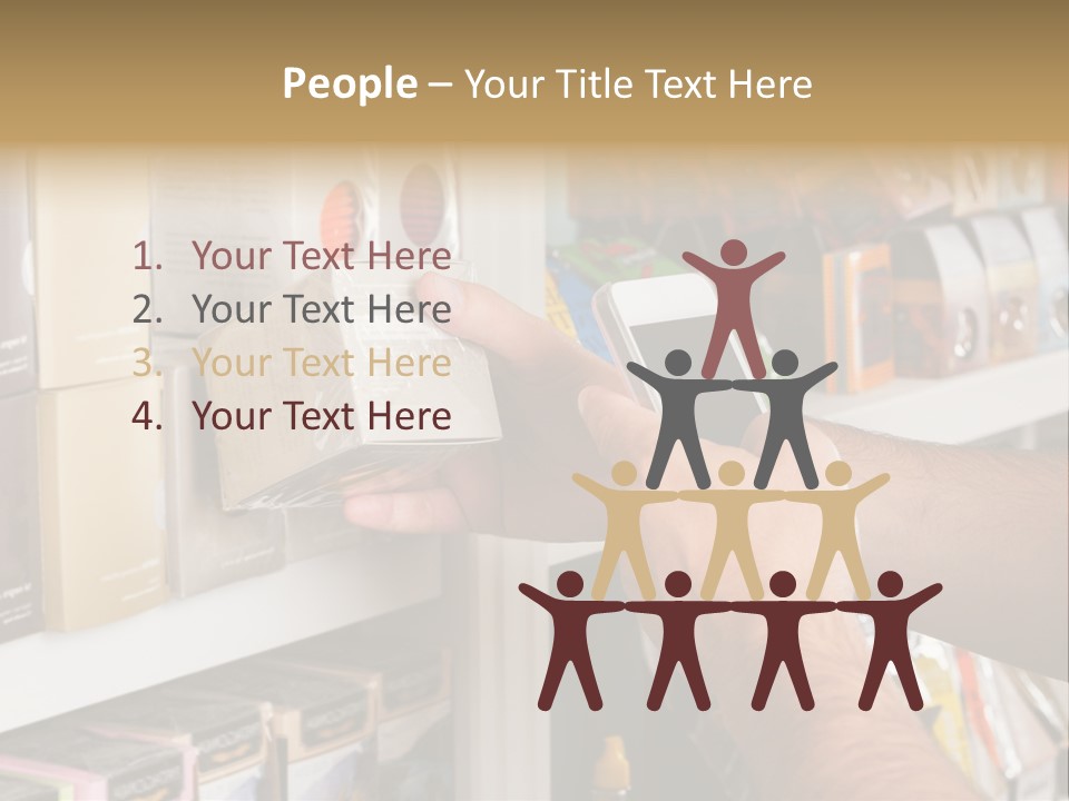 Mobilephone Box Grocery PowerPoint Template