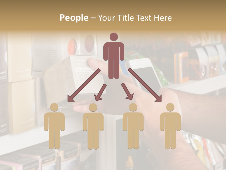 Mobilephone Box Grocery PowerPoint Template