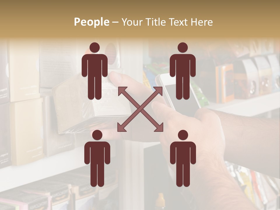 Mobilephone Box Grocery PowerPoint Template