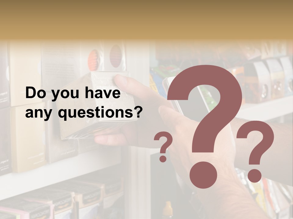 Mobilephone Box Grocery PowerPoint Template