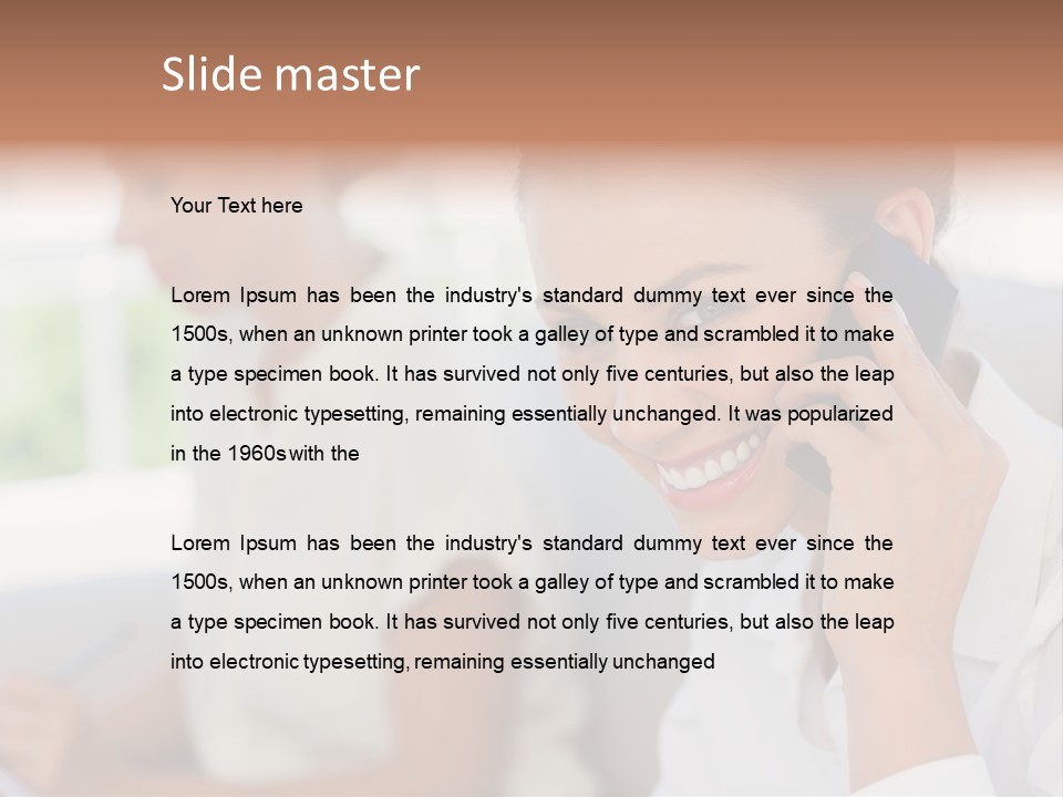 Happy Elegant Portrait PowerPoint Template