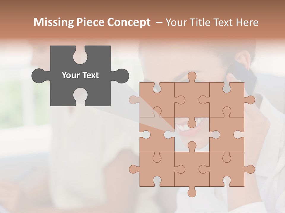 Happy Elegant Portrait PowerPoint Template