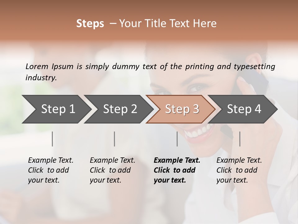 Happy Elegant Portrait PowerPoint Template