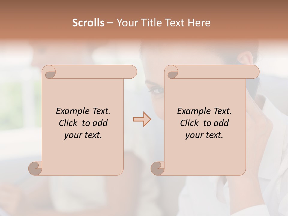 Happy Elegant Portrait PowerPoint Template