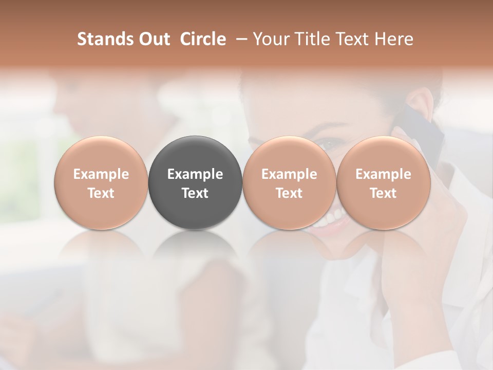 Happy Elegant Portrait PowerPoint Template