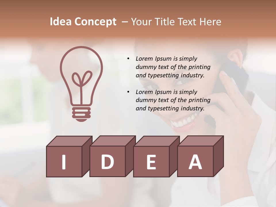 Happy Elegant Portrait PowerPoint Template