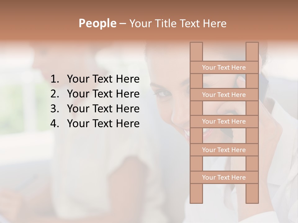 Happy Elegant Portrait PowerPoint Template
