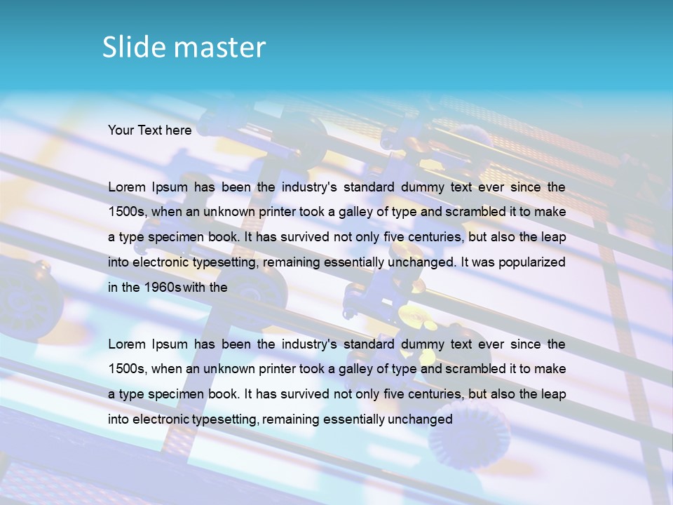 Industry Newspaper Litho PowerPoint Template