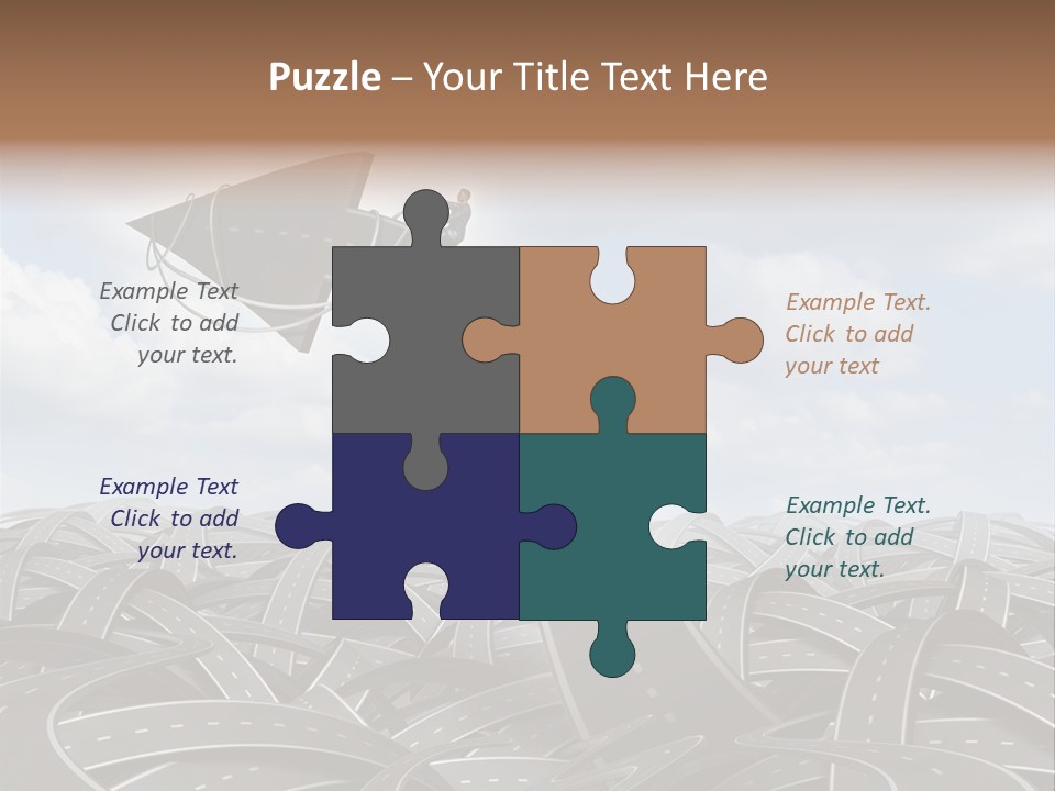 Traveling Goal Leadershipleader Steering PowerPoint Template