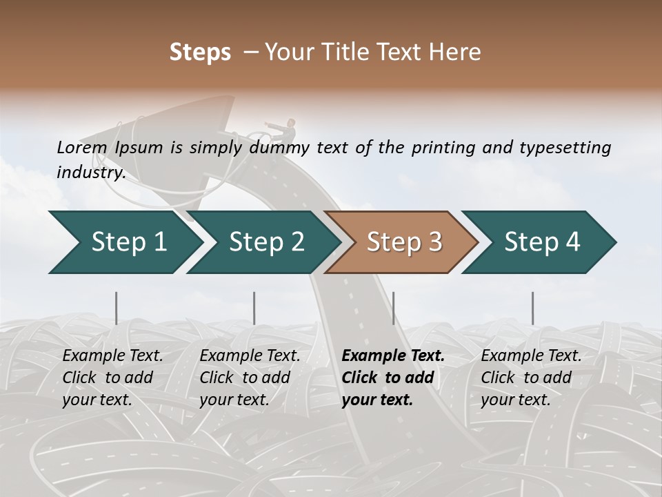 Traveling Goal Leadershipleader Steering PowerPoint Template