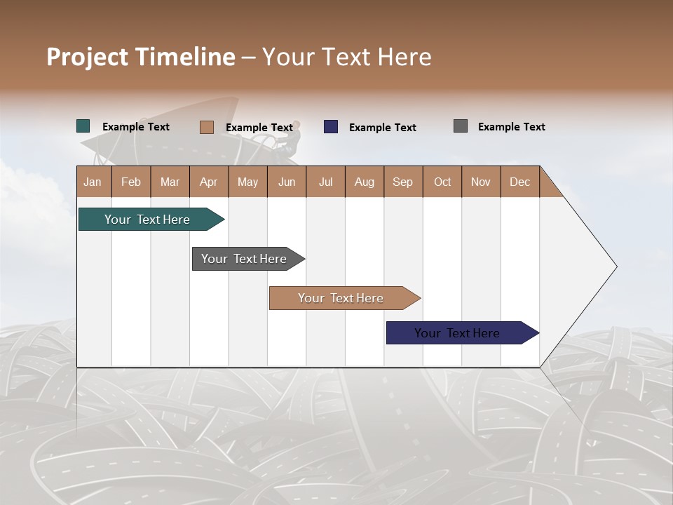 Traveling Goal Leadershipleader Steering PowerPoint Template