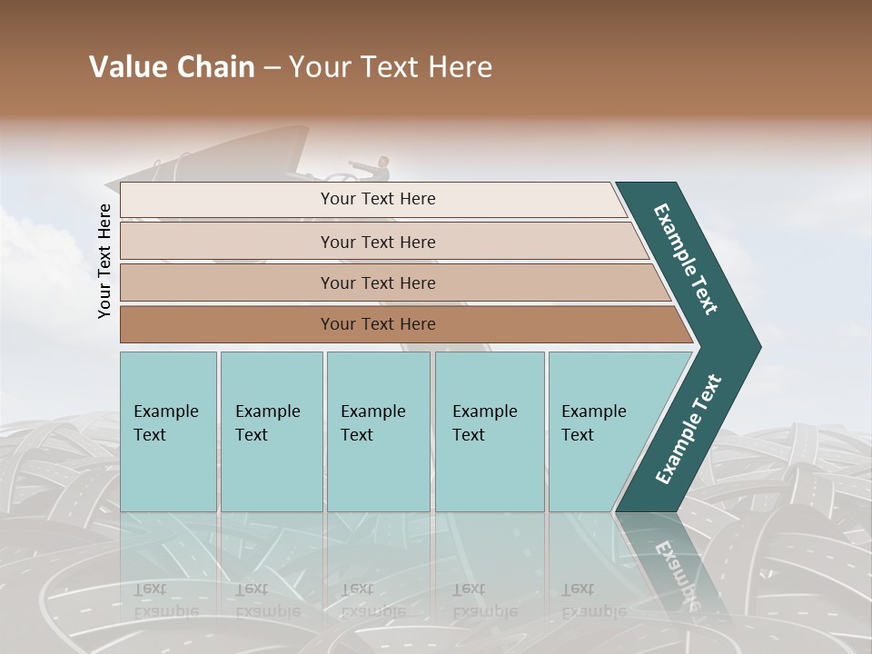 Traveling Goal Leadershipleader Steering PowerPoint Template