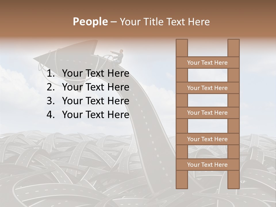 Traveling Goal Leadershipleader Steering PowerPoint Template