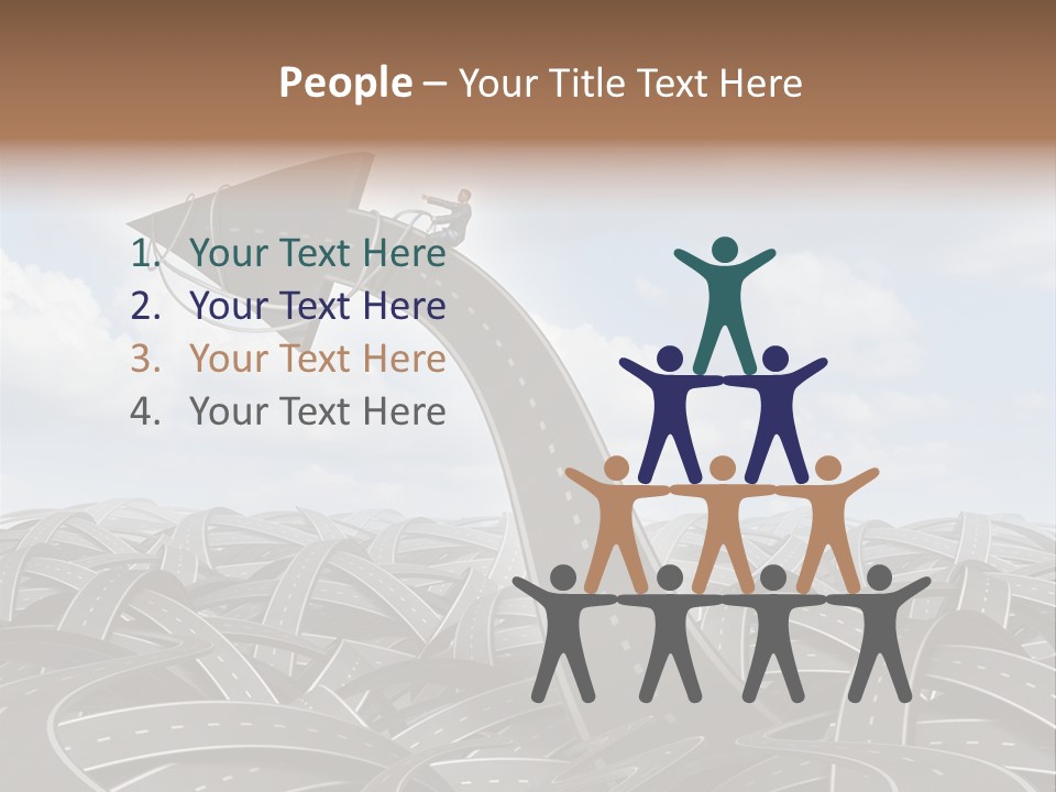 Traveling Goal Leadershipleader Steering PowerPoint Template