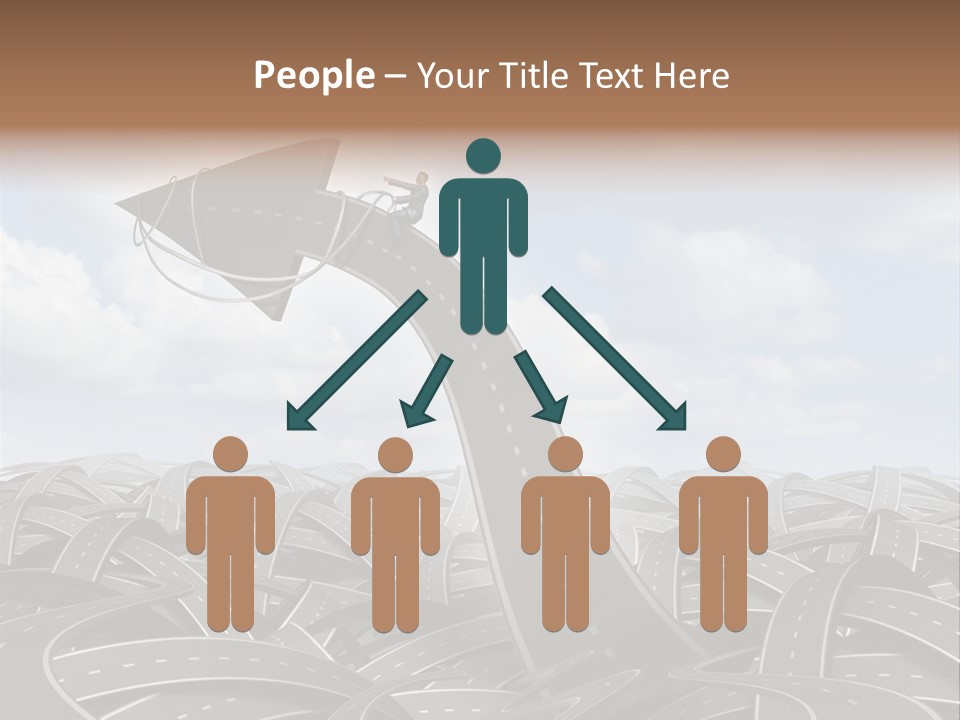 Traveling Goal Leadershipleader Steering PowerPoint Template