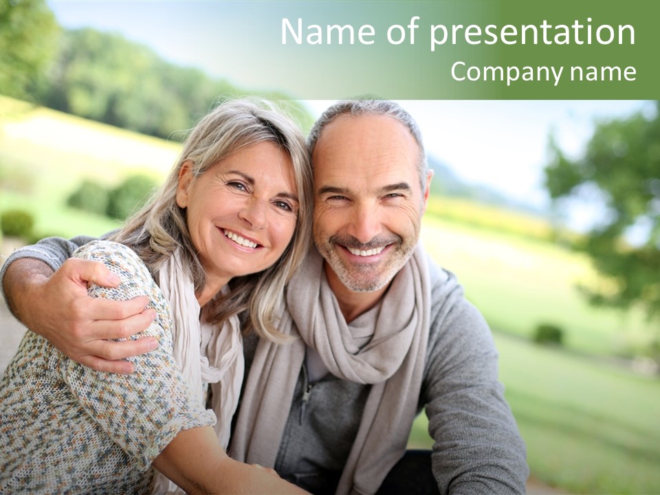 Closeup Romance Smile PowerPoint Template