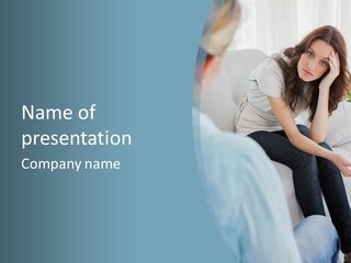 Unhappy Psychiatry Psychologist PowerPoint Template