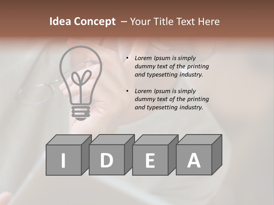 Single Mirror Looking At Camera PowerPoint Template