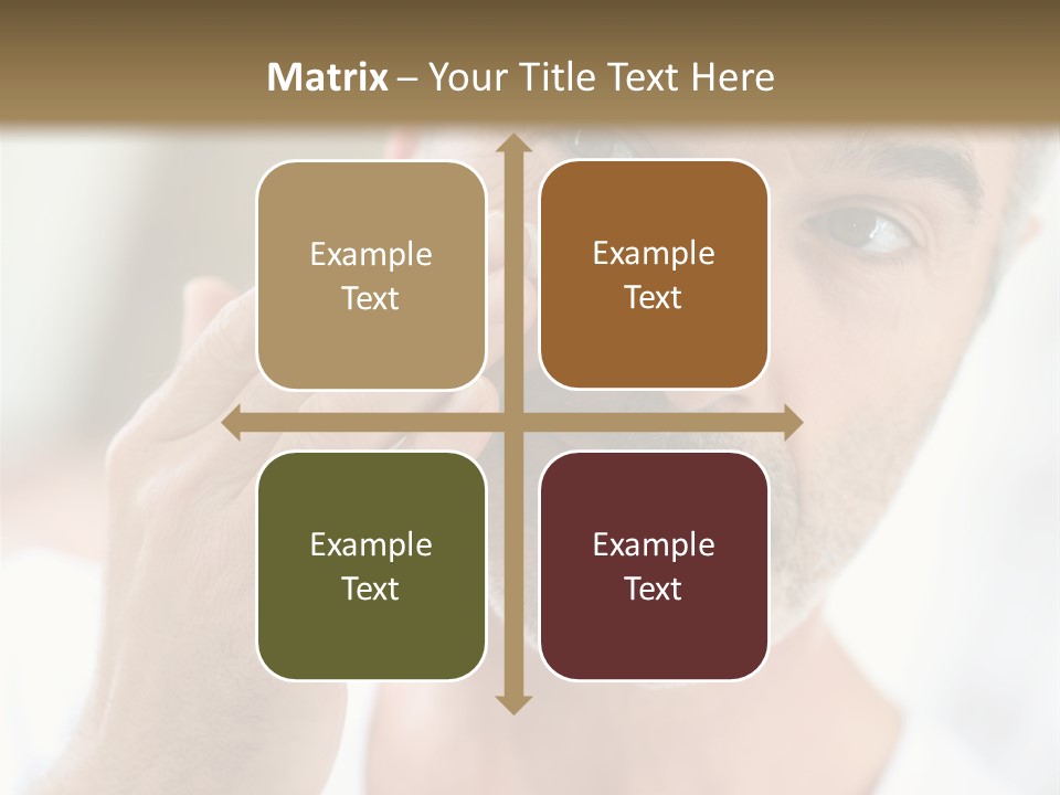 Single Mirror Looking At Camera PowerPoint Template