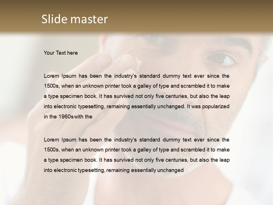 Single Mirror Looking At Camera PowerPoint Template
