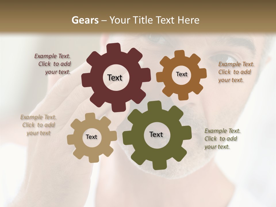 Single Mirror Looking At Camera PowerPoint Template