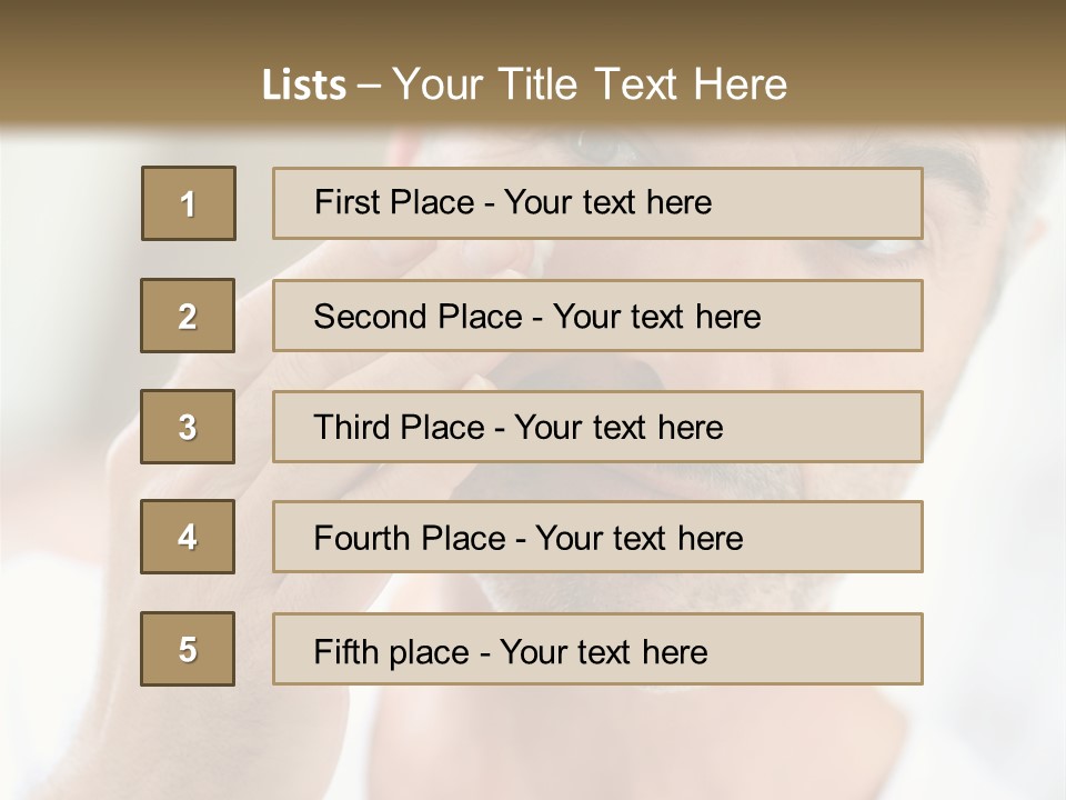 Single Mirror Looking At Camera PowerPoint Template