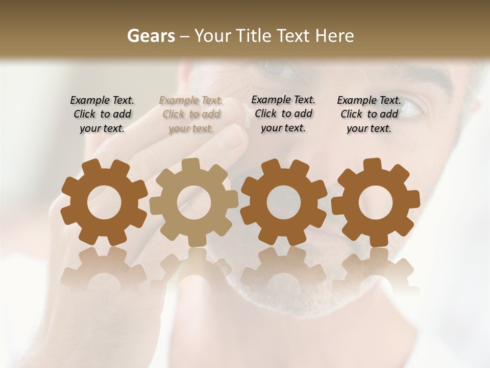 Single Mirror Looking At Camera PowerPoint Template