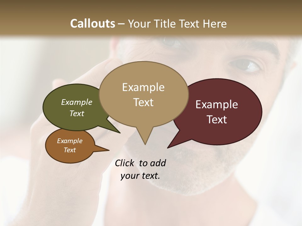 Single Mirror Looking At Camera PowerPoint Template