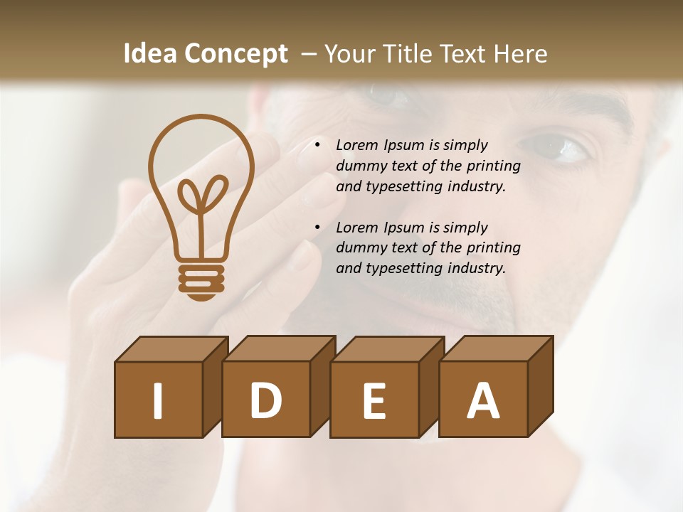 Single Mirror Looking At Camera PowerPoint Template