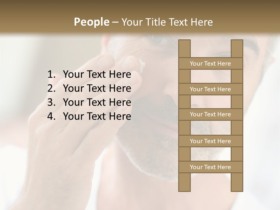 Single Mirror Looking At Camera PowerPoint Template