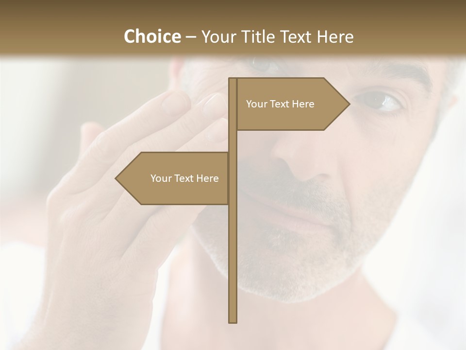 Single Mirror Looking At Camera PowerPoint Template