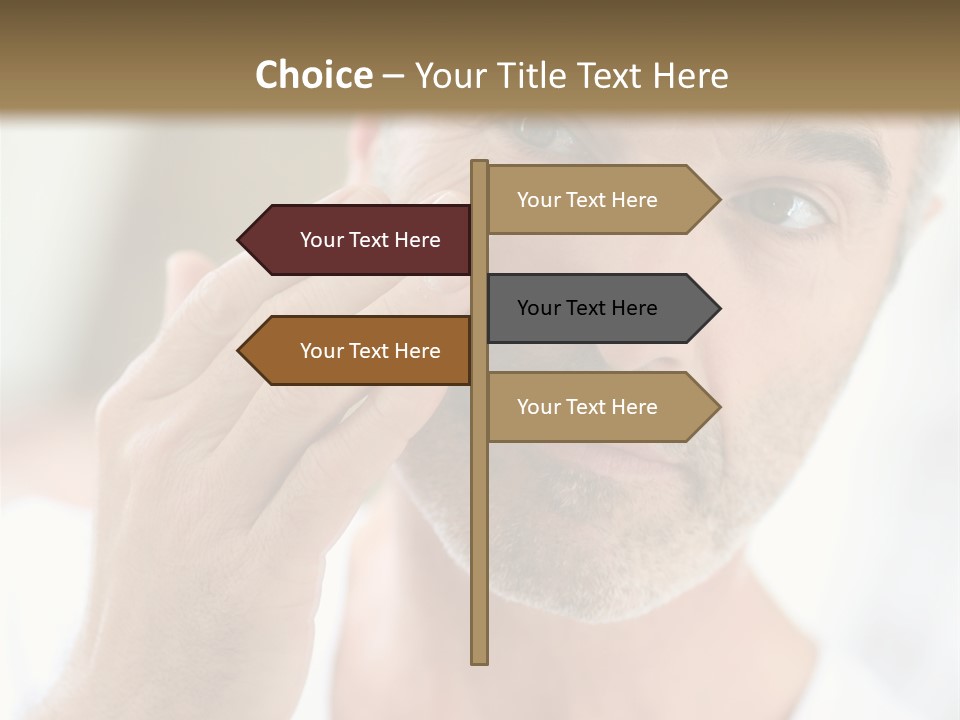 Single Mirror Looking At Camera PowerPoint Template