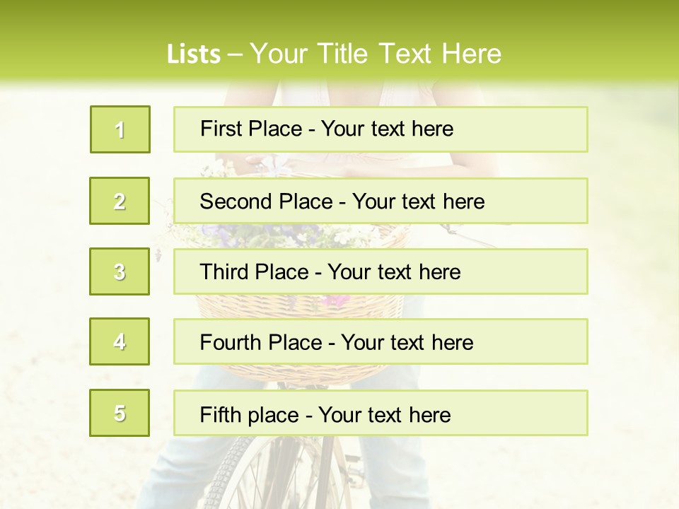 Thirties Happy Bicycle PowerPoint Template